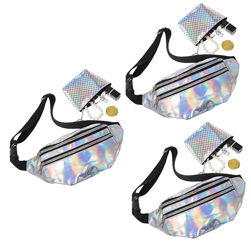 OUNONA 3sätze Damen-hüfttasche Aus Und Reißfest Mit Verstellbarem Schultergurt Und Schnallenverschluss Für Outdoor-Sports Reisen Und Festivals Geldbörse Für Karten Und Münzen von OUNONA