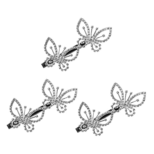 OUNONA 3stücke Strass Schmetterling Haarspangen Für Damen Und Mädchen Funkelnde Haarnadeln Für Verschiedene Anlässe Geeignet Für Hochzeiten Partys Und Geschenke von OUNONA