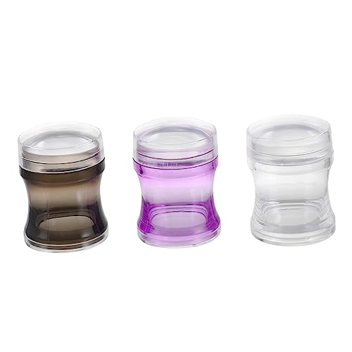 OUNONA 3sätze Silikon-nagelstempel Schaber Für Maniküre-stempel Kompaktes Nagelstempel-werkzeug Für Diy-nageldesign Und Heimgebrauch von OUNONA