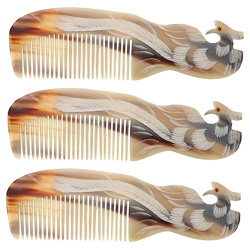 OUNONA 3stücke Haarkämme Für Männer Und Frauen Tragbarer Entwirrkamm Mit Breiten Zähnen Haarmassagekamm Für Lockiges Haar Leicht Und Langlebig Für Reisen Und Zuhause von OUNONA