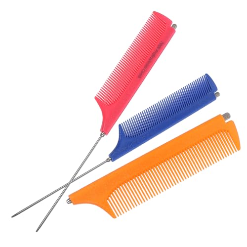 OUNONA 3stücke Stretchkamm Mit Stahlgriff Für Salon Und Zuhause Glattkamm Und Haarbürste Für Erwachsene Und Junge Mädchen von OUNONA