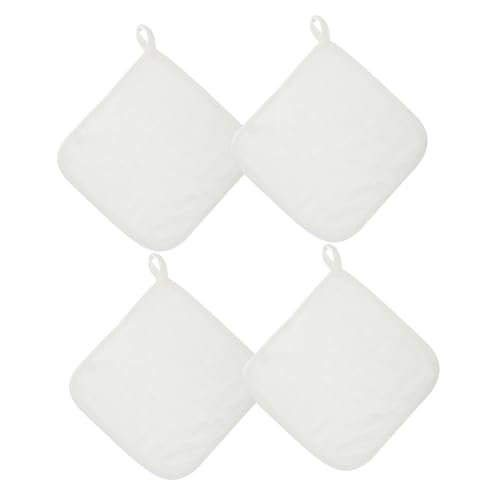 OUNONA 4 Stck Waschlappen Weiche Saugfähige Gesichtstücher für Neugeborene Multifunktionale Handtücher Weiß für Bad und Pflege von OUNONA