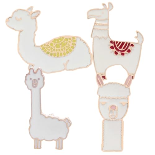 OUNONA 4 Stück Broschen Anstecknadeln Cartoon Tier Motiv Schmuck für Damen und Herren Handgefertigt Bunte Farben Vielseitig für Kleidung Schals Hüte Dekorativ und Einzigartig von OUNONA
