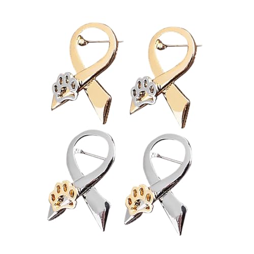 OUNONA Kreative Cartoon Fliege Brosche Aus Legierung Niedliche Hundeklaue Anstecknadel Modisches Accessoire Für Frauen Und Männer Für Alltag Und Besondere Anlässe Gold Und Silber (4 von OUNONA