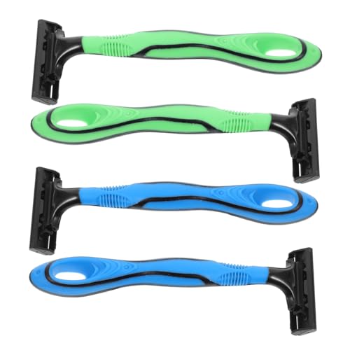 OUNONA 4 Stück Herren Rasierer Lagige Klinge Effektive Haarentfernung Kompakt Tragbar zur Haut für Gesicht Körper Unterwegs Sensitive Haut von OUNONA