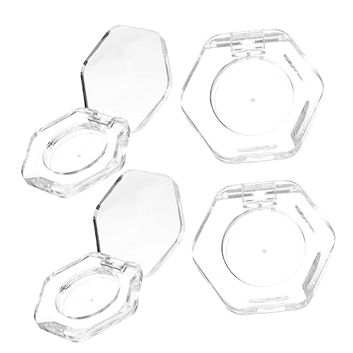 OUNONA 4 Stück Innendurchmesser Hexagon Leere Lidschatten Pfannen Wiederbefüllbare Kosmetikbehälter für und Mädchen für Reisen und DIY Makeup von OUNONA