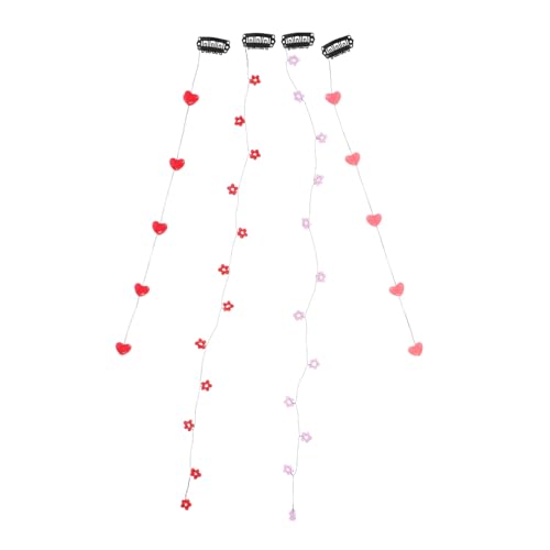 OUNONA 4 Stück Lange Haarclips Liebe String Haarnadel Blumenschnur Haarschmuck Unsichtbare Haardekoration für Mädchen und Studentinnen Design Langlebiges Material Vielseitig Einsetzbar von OUNONA