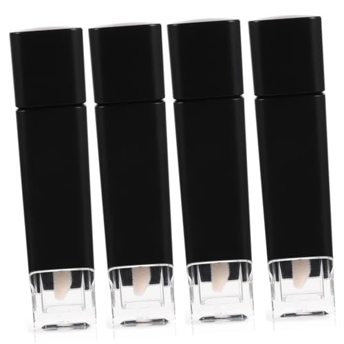 OUNONA 4 Stück Lippenbalsam Fläschchen Nachfüllbare Lip Gloss Röhrchen Transparente und Behälter für Kosmetik für Wiederverwendbar und Leicht für Unterwegs von OUNONA