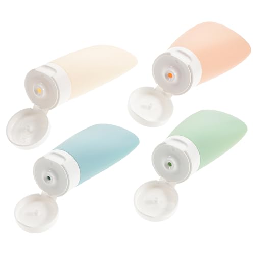 OUNONA 4 Stück Nachfüllbare Reiseflaschen Auslaufsichere Lotion Behälter für Reisen und Kosmetik Tragbare Spenderflaschen für Handcreme Shampoo und Flüssigkeiten von OUNONA