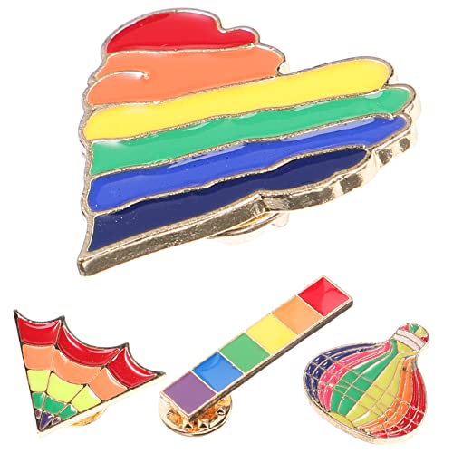 OUNONA 4 Stück Teiliges Bunte Broschen Niedliche Anstecker für Kleidung Rucksäcke und Accessoires für Partys Feiern und Täglichen Gebrauch Hochwertigem Legierungs Material Gefertigt von OUNONA