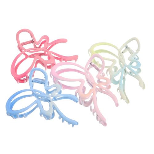 OUNONA 4 Stück Teiliges Große Bunte Metall Haarklammern für Dickes Haar Stilvolle Rutschfeste Haarkralle mit Farbverlauf Robustes Haarzubehör für Damen Clips für Alltag und Besondere von OUNONA