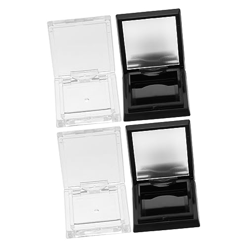 OUNONA 4 Stück Teiliges Quadratische Transparente Lidschattenboxen Tragbarer Make Up Organizer aus Robustem für Lidschatten Lippenstift Blush Praktische Aufbewahrung für Reisen und von OUNONA