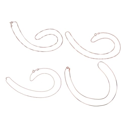 OUNONA 4 Stück Teiliges Roségold Halskettenset mit Wasserwellen Kreuz Schlangen Boxkette Filigrane Schlüsselbein Schmuck für Damen Mädchen Modische und Vielseitige Halsketten OUNONA 4 Stück Teiliges Roségold Halskettenset mit Wasserwellen Kreuz Schlangen Boxkette Filigrane Schlüsselbein Schmuck für Damen Mädchen Modische und Vielseitige Halsketten von OUNONA