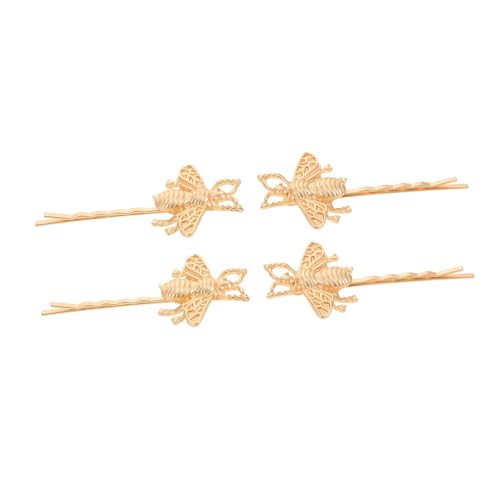 OUNONA 4stücke Bienen-haarspangen Aus Zinklegierung Für Frauen Verspielte Haarnadeln Accessoires Mit Bienenmotiv Haarschmuck Für Verschiedene Looks Langlebige Haarnadeln von OUNONA