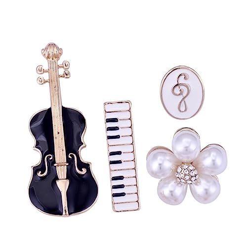 OUNONA 4 Stück Teiliges Set Broschen für Frauen Musikinstrumente Anstecknadel für Anlässe um Ihre Liebe zur Musik Auszudrücken OUNONA 4 Stück Teiliges Set Broschen für Frauen Musikinstrumente Anstecknadel für Anlässe um Ihre Liebe zur Musik Auszudrücken von OUNONA