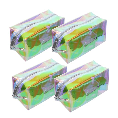OUNONA 4 Stück Teiliges Transparentes PVC Kosmetiktaschen Langlebig und Praktisch Multifunktionale Makeup Aufbewahrungstaschen für Damen für Reisen und Alltag von OUNONA