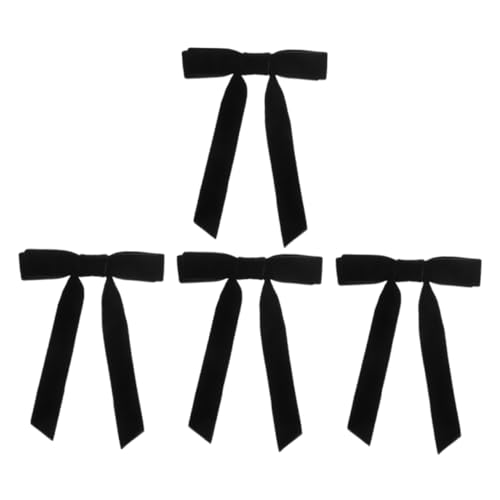OUNONA 4 Stück Teiliges Velours Schleifen Haarklammern für Damen Haaraccessoires mit Einzigartigem Design Sicherer und Stilvollen Farben für von OUNONA