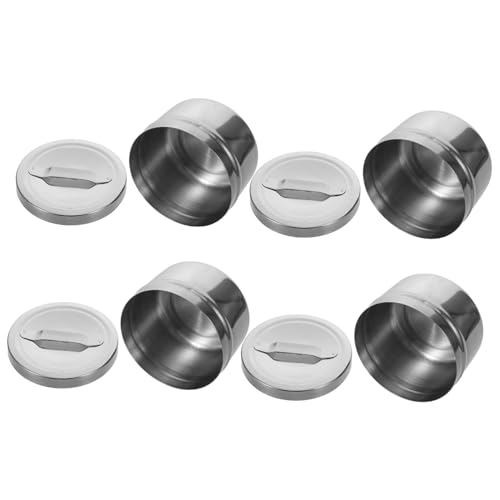 OUNONA 4 Stück Wattestäbchen Aufbewahrungsbehälter Wattestäbchenhalter Wattebällchen Halter Wattepad Behälter Wattepad Organizer Behälter Halter Silber von OUNONA