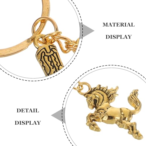 OUNONA 4 Stück Westernhut-Schlüsselanhänger: Antiker Anhänger mit Pferd und Stiefel – Cowgirl-Schmuck im Country-Stil – Einzigartiger Cowboyhut-Anhänger für Tasche und Schlüssel von OUNONA