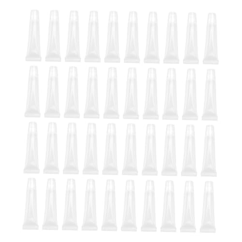 OUNONA 40 Stück Lippenbalsam Röhrchen Leere Tuben für Lippenpflege DIY Lipgloss Behälter für Damen und Mädchen Auslaufsicher Wiederverwendbar und von OUNONA