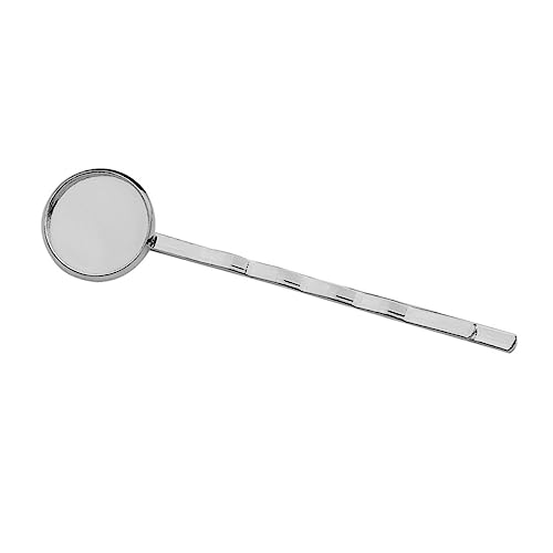 OUNONA 40stücke Haarspangen-accessoires Mit Runder Grundplatte Diy-haarspange Für Damen Passend Für Zeitglas-patches Unvollendeter Kopfschmuck von OUNONA