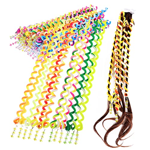 OUNONA 42stücke Mädchen Bunte Spiral Haarflechtzubehör Haarschmuck Für Zöpfe Haarflechtwerkzeuge Künstlicher Schmuck Haarflechtwerkzeuge Für Mädchen von OUNONA