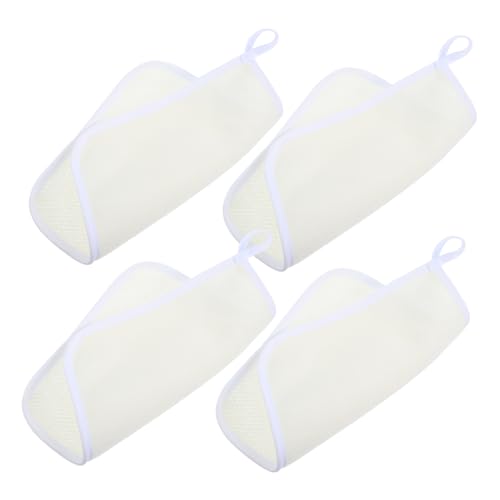 OUNONA 4stücke Peeling Waschlappen Für Dusche Doppelseitiger Körper Und Gesichtswäscher-handtuch Sanft Gewebtes Badetuch Für Männer Und Frauen Beige von OUNONA