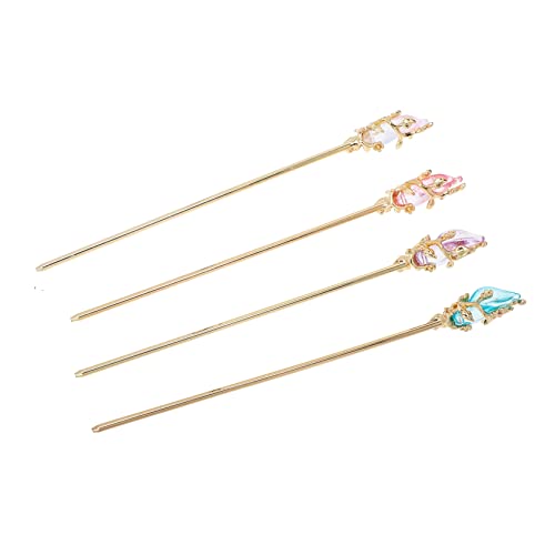 OUNONA 4stücke Retro Haarpin Legierung Zarte Haarstange Hanfu Kopfschmuck Vintage Haarstäbe Chinesischer Stil Party Hochzeit Schmuck von OUNONA