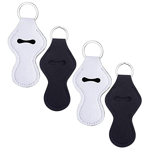 OUNONA 4Stücke Schlüsselbundhalter für Lippenbalsam Lippenstift Tragbarer Lip Balm Halter Reisen Kompakt Langlebig von OUNONA