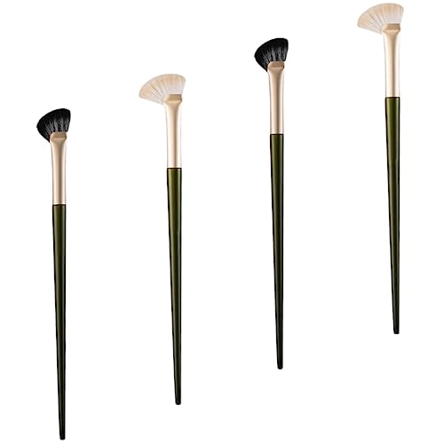 OUNONA 4 Stück Abgewinkelter Nasenkonturpinsel Make Up für Concealer und Lidschatten Ergonomisches Kosmetik Zubehör für für Augenbrauen und Gesichtskonturierung von OUNONA