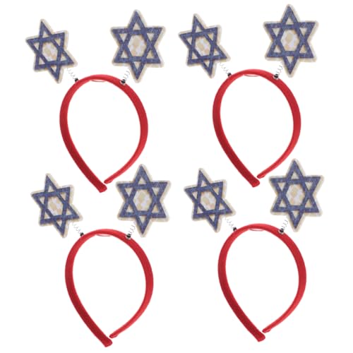 OUNONA 4stücke Chanukka-stirnband Mit Stern-design Party-dekoration Tischaufsteller Und Festliche Accessoires von OUNONA