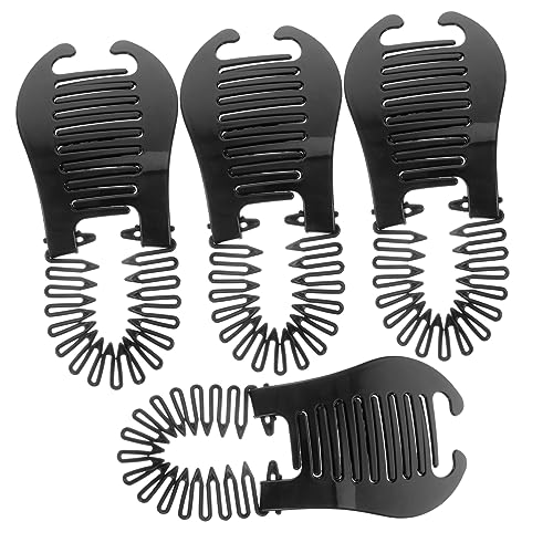 OUNONA 4stücke Flechtwerkzeug Bananenkamm Mit Doppelkamm-haarclip Für Haare Aus Kunststoff Geeignet Für Dickes Und Als Für Frauen von OUNONA