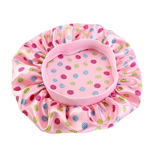 OUNONA 4stücke Junge Mädchen Bademütze Satin Schlafmütze Für Junge Mädchen Mit Gummizug Haarschutz Elastische Nachtmützen Für Hause Reisen Und Ausflüge von OUNONA