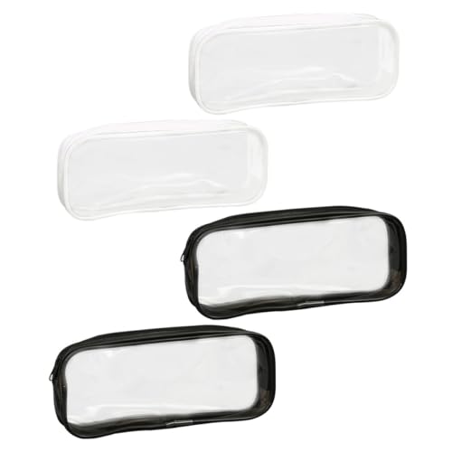 OUNONA 4stücke wasserdichte Transparente Kosmetiktasche Mit Reißverschluss Bleistifttasche Für Schreibwaren Langlebig Und Abwischbar Geeignet Für Make-up Und Stifte von OUNONA