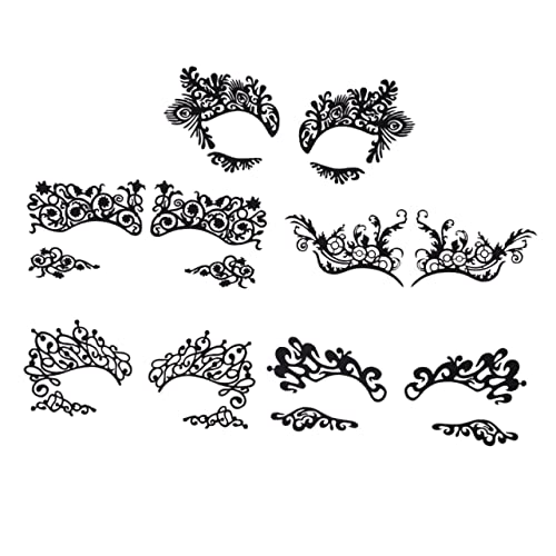 OUNONA 5 Paare Augen Make Up Aufkleber Temporäre Augen Tattoos Selbstklebende Eyeliner Sticker für Cosplay Festivals und Maskeraden Wasserfest und Einfach Anzuwenden von OUNONA