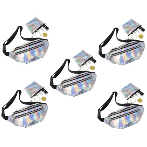 OUNONA 5 Sätze Damen Fanny Pack mit Verstellbarem Schultergurt Teiliges mit Stilvollem Design und Kleiner Geldbörse für Outdoor Sport und Festivals von OUNONA