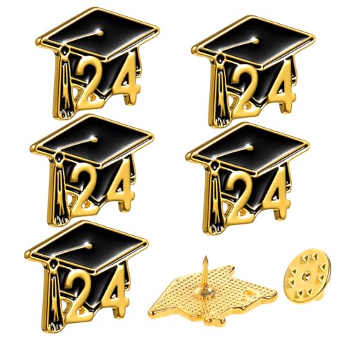 OUNONA 5 Stück Abschlussbroschen Metall Anstecknadeln Doktorhut Pins für Kleidung Anzug Uniform Broschen für Absolventen von OUNONA