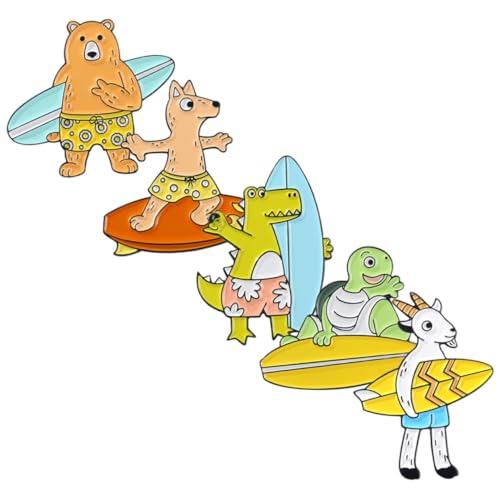 OUNONA 5 Stück Bunte Tierbroschen aus Legierung Emaillierte Anstecknadeln für Damen Leichte Langlebige Schmuckpins Vielseitig für Kleidung Taschen Hüte Accessoires von OUNONA