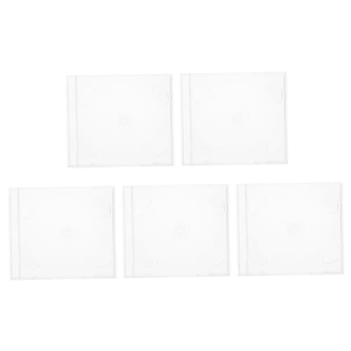 OUNONA 5stücke Transparente Cd Und DVD-hüllen Kompakte Aufbewahrungsboxen Organizer Für Und Bürogebrauch Schutz Vor Kratzern Und von OUNONA