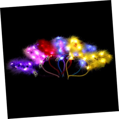 OUNONA 5 Stück Leuchtendes Teiliges Hasenohren Haarband Weiches Cosplay Kopfband mit Blinkenden Ohren Vielseitiges Party Dress Up Accessoire für Halloween Weihnachten Geburtstage und von OUNONA