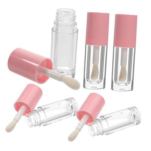 OUNONA 5 Stück Lippenpflege Tuben Transparente Leere Lipgloss Flaschen mit Kleine Lip Oil Lip Balm Behälter Auslaufsicher zum Selbstbefüllen und Unterwegs von OUNONA