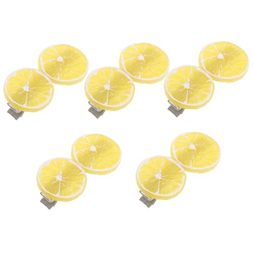 OUNONA 5 Stück Obst Haarspange Zitronenscheiben Flache Haarspangen Für Damen Modische Haar Accessoires Starke Haltefunktion Aus Acetat Für Jeden Anlass von OUNONA