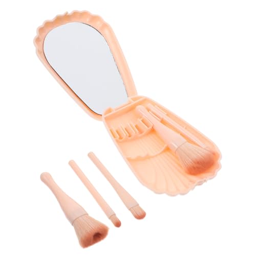 OUNONA 5 Stück Teiliges Make up Pinsel Set für Frauen mit Kosmetiktasche Tragbares Reise set mit Lidschatten Highlighter Foundation pinsel Leicht Langlebig für Alltag und Salongebrauch von OUNONA