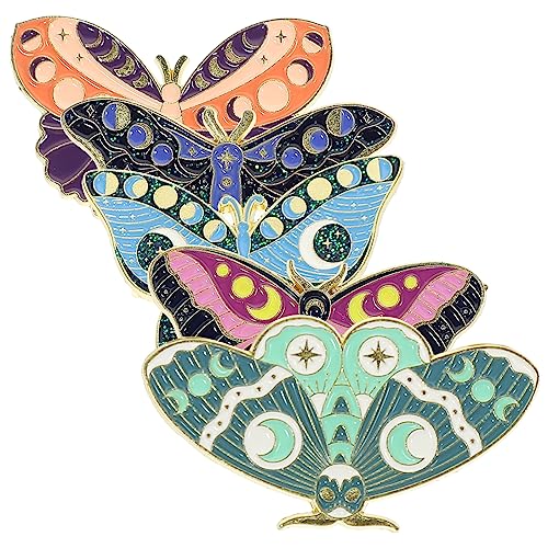 OUNONA 5stücke Schmetterling Brosche Aus Legierung Emaille Design Damen Anstecknadel Schmuckabzeichen Für Kleidung Taschen Schals Hüte von OUNONA