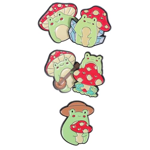 OUNONA 5Stücke Frosch Anstecknadel Bezaubernde Emaille Pins für Kleidung Rucksäcke Hüte Broschen Verspielte Looks von OUNONA