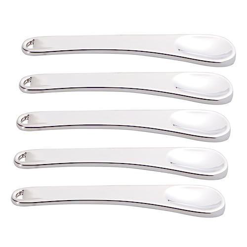 OUNONA 5stücke Mini-make-up-löffel Aus Metall Beauty-scoop Für Kosmetik-testen Mischen Und Auftragen Gesicht Kompakt Und Einfach Zu Reinigen Mit Aufhänge von OUNONA