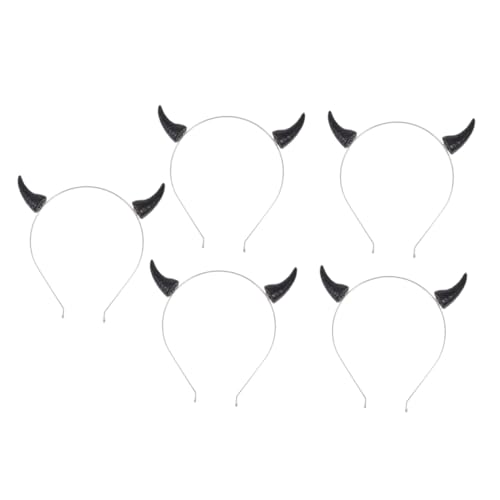 OUNONA 5stücke Dämonenhörner Stirnband Halloween Party Kopfschmuck Dekoratives Haarband Für Kostüm Cosplay Tanz Und Maskerade Requisiten von OUNONA