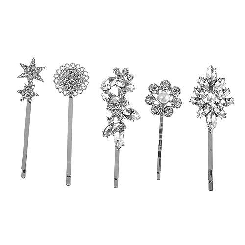 OUNONA 5stücke Haarnadeln Blumendesign Für Frauen Haarspange Anmut Eleganz Haarnadeln Hochzeit Party Alltag von OUNONA