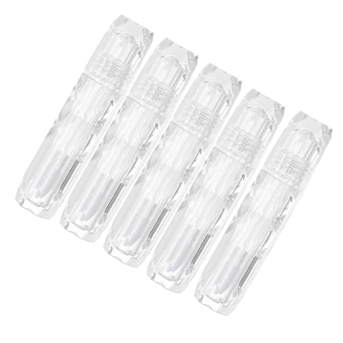 OUNONA 5stücke Mini Wiederaufladbare Lipgloss Tube Leere Lippenstift Behälter Kosmetik Verpackung Container Für Frauen Damen Mädchen Lippenbalsamflaschen Lipglossbehälter von OUNONA