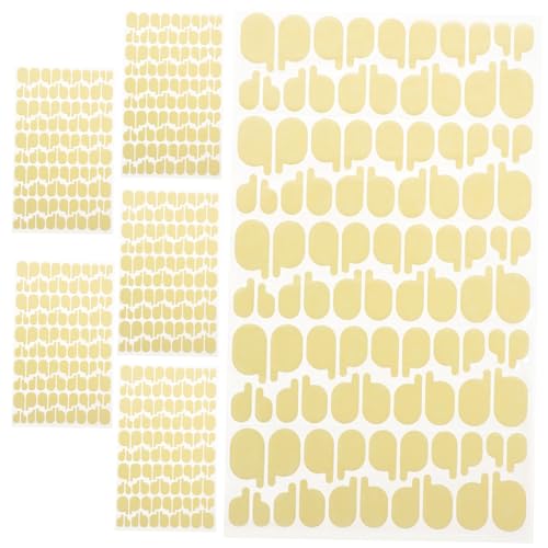 OUNONA 6blätter French Nagelstipps Aufkleber Nagelkunst Stand Aufkleber Doppelseitige Nagelsticker Nagelkunst Zubehör von OUNONA